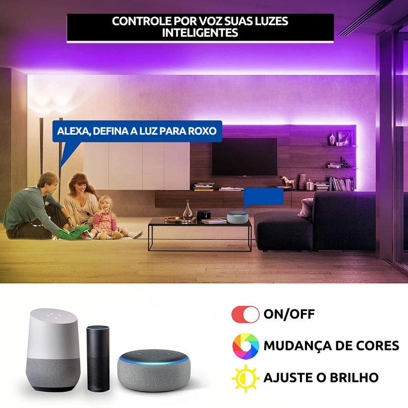 Fita Ultra Led Smart RGB Wifi com Controle Remoto