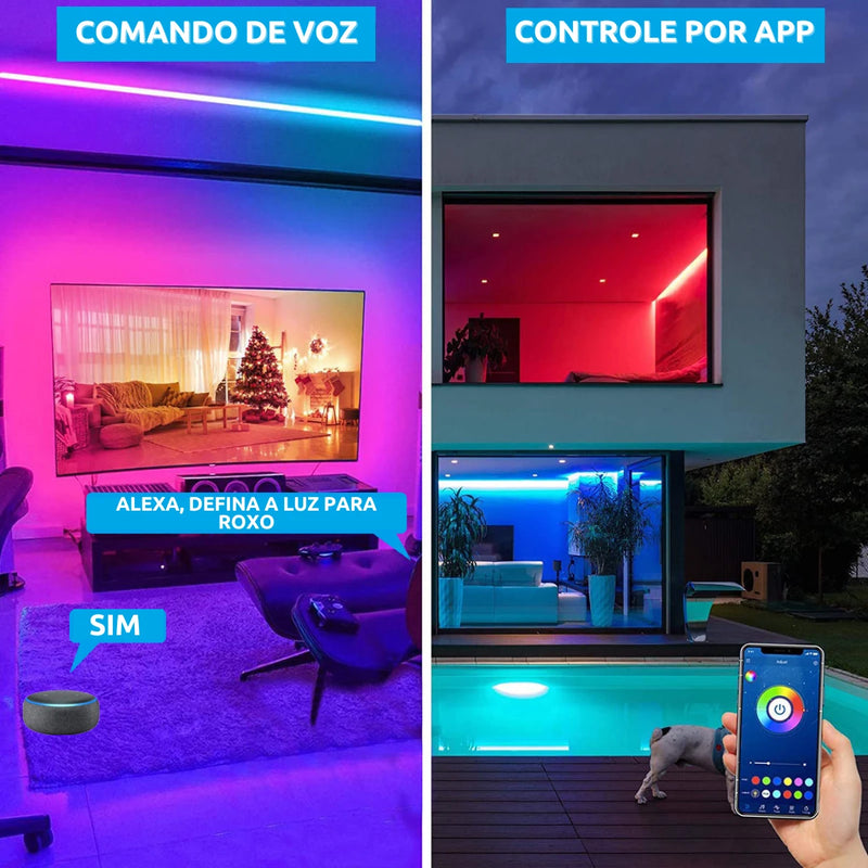 Fita Ultra Led Smart RGB Wifi com Controle Remoto