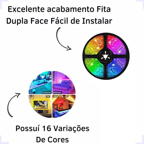 Fita Ultra Led Smart RGB Wifi com Controle Remoto