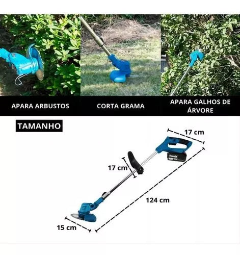 Roçadeira Sem Fio Retrátil TurboBlade [ULTRA POTENTE]