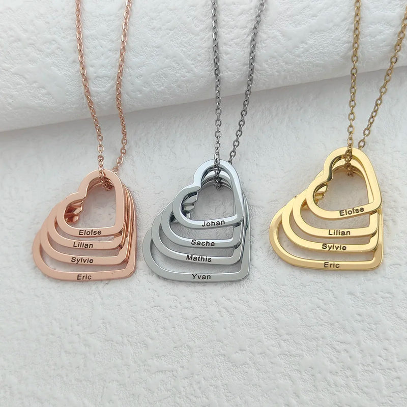 Colar Coração de Mãe Personalizável [Banhado a Ouro 18k ou Prata 925]