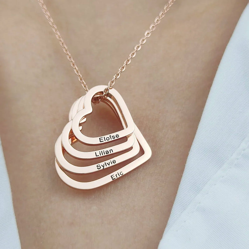 Colar Coração de Mãe Personalizável [Banhado a Ouro 18k ou Prata 925]