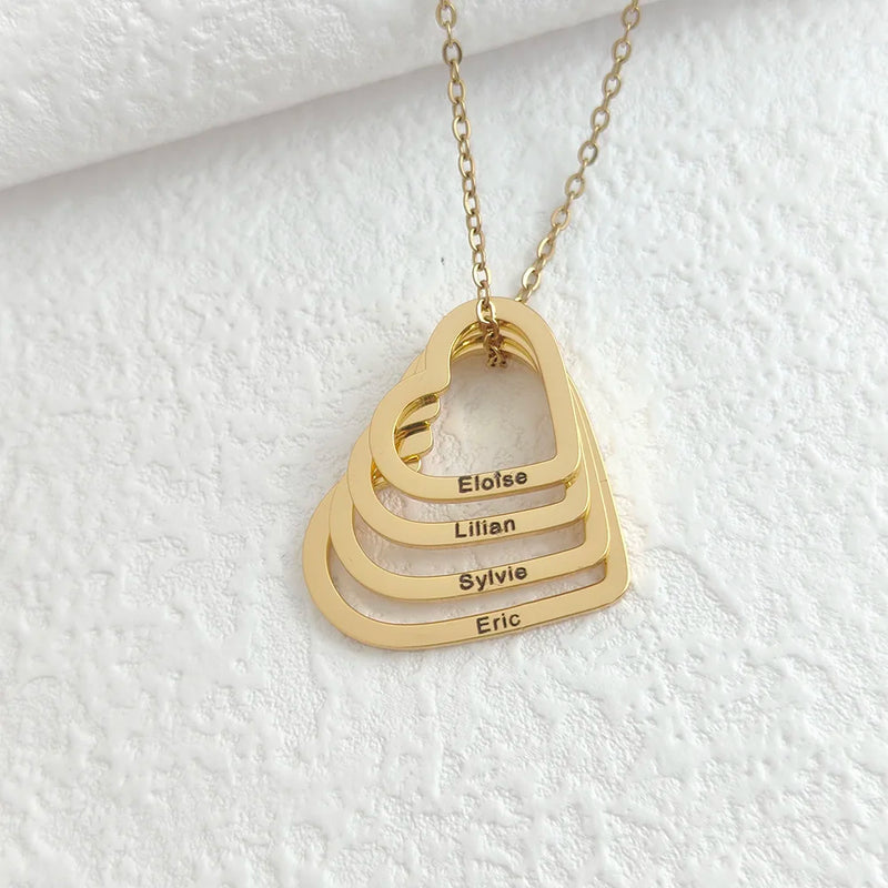 Colar Coração de Mãe Personalizável [Banhado a Ouro 18k ou Prata 925]