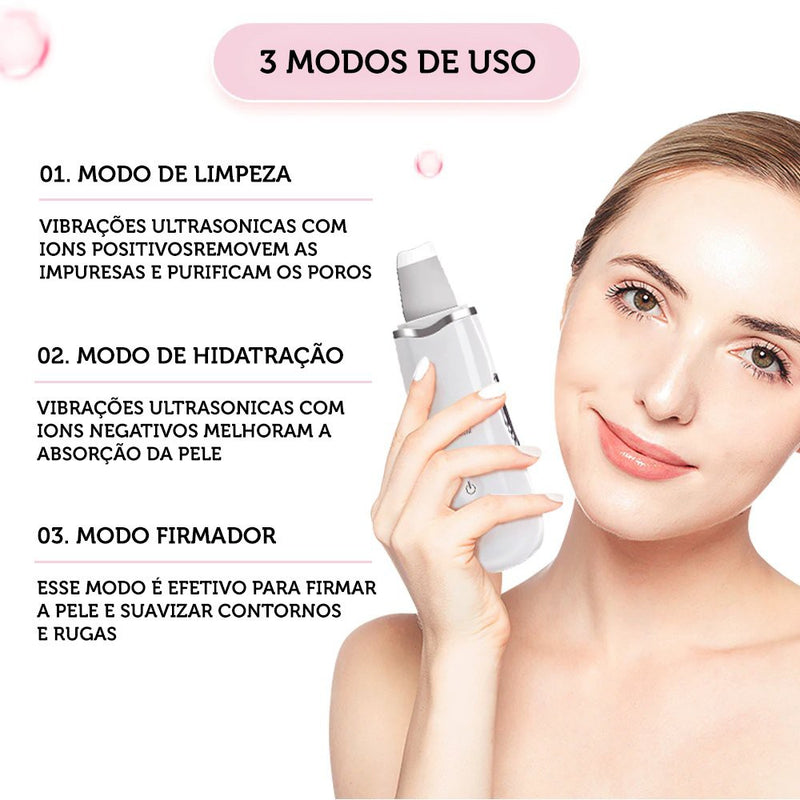 Aparelho de Peeling Ultra Sônico Portátil perfeito para a pele