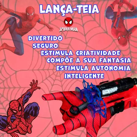 Luva Homem Aranha Lança Teias Infantil