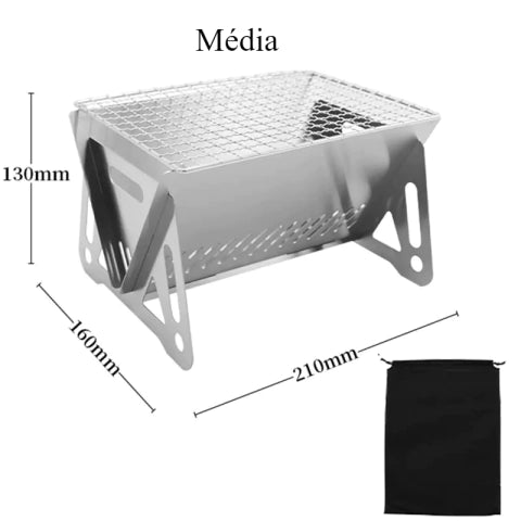 Churrasqueira Portátil InoxGrill [AÇO INOXIDÁVEL]