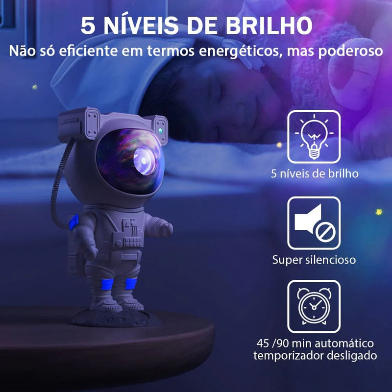 Projetor Astronauta Galáxia 4K