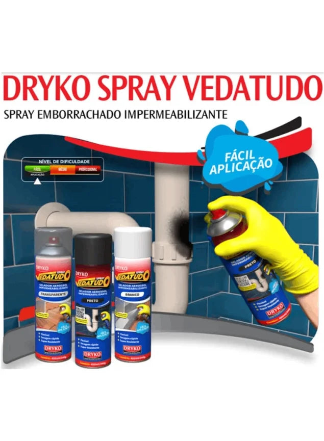 Spray Impermeabilizante Veda Tudo Transparente - Repara telha